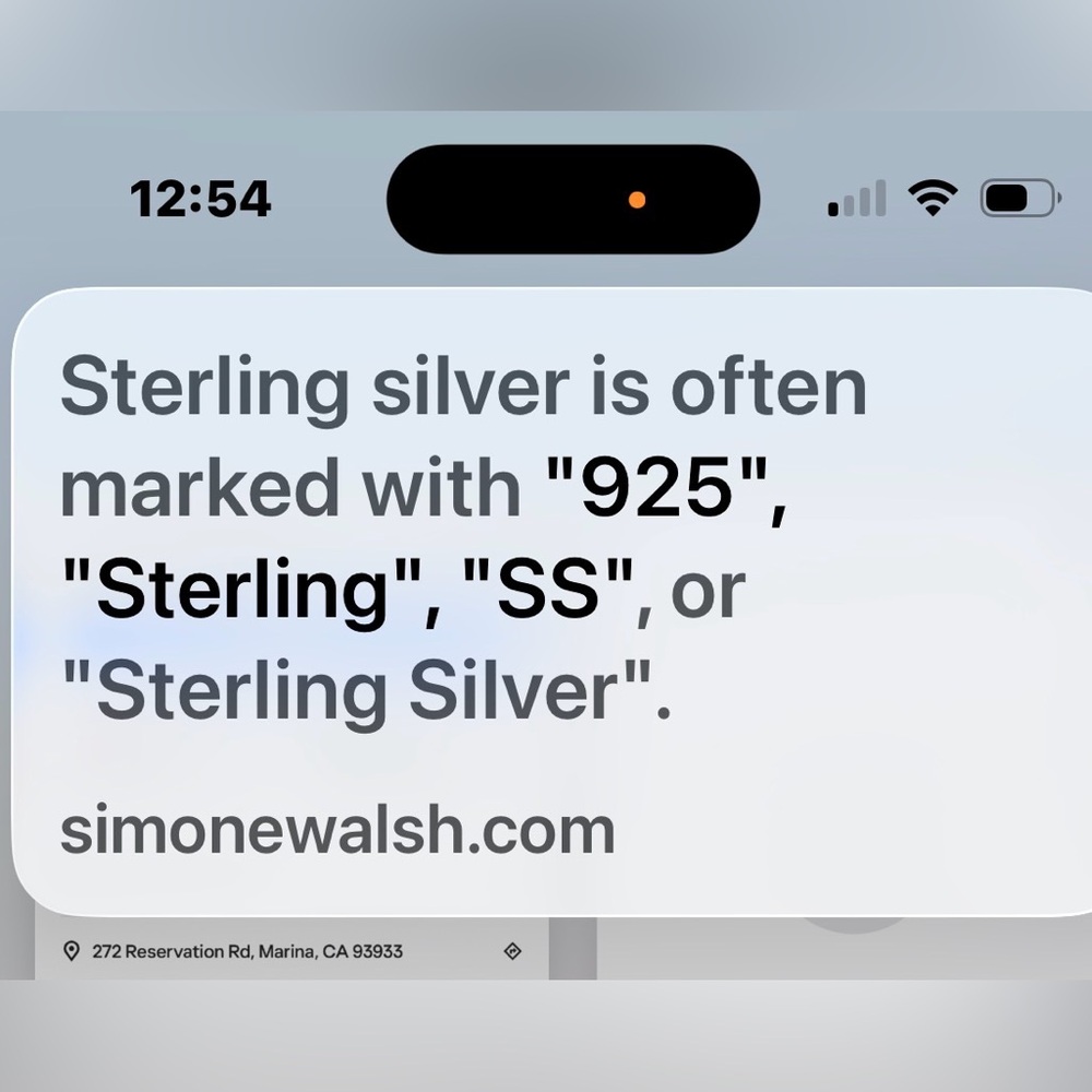 Sterling Silver Jewelry Marks